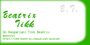 beatrix tikk business card